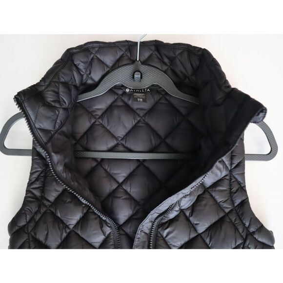 Athleta 599504-00 Women's Sz 2XS Black Whisper Featherless Puffer Vest - Picture 9 of 14